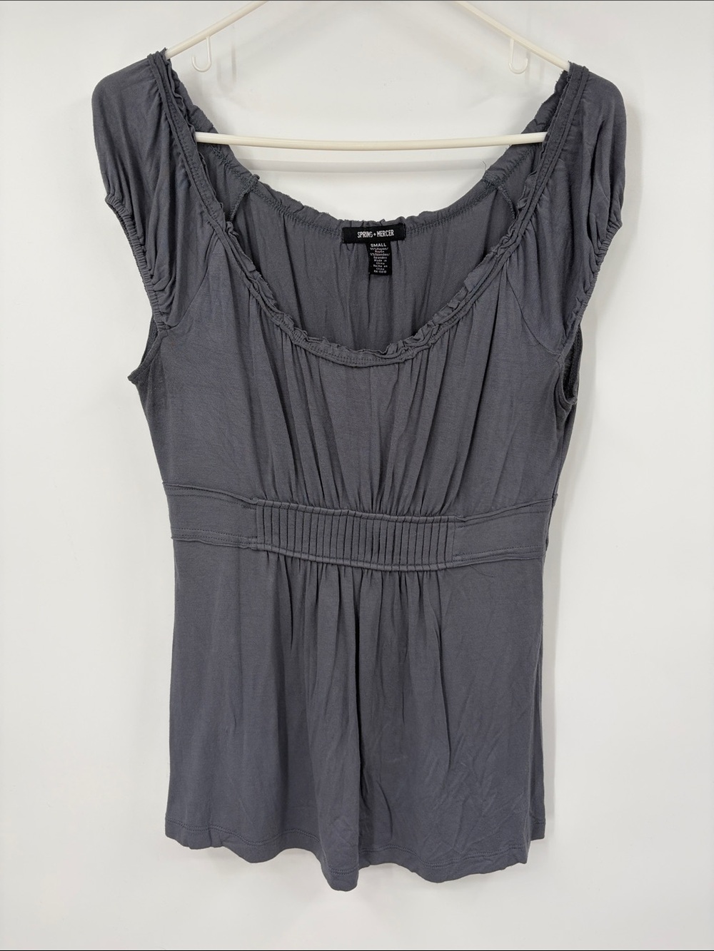 Spring+Mercer Grey Blouse Size Small